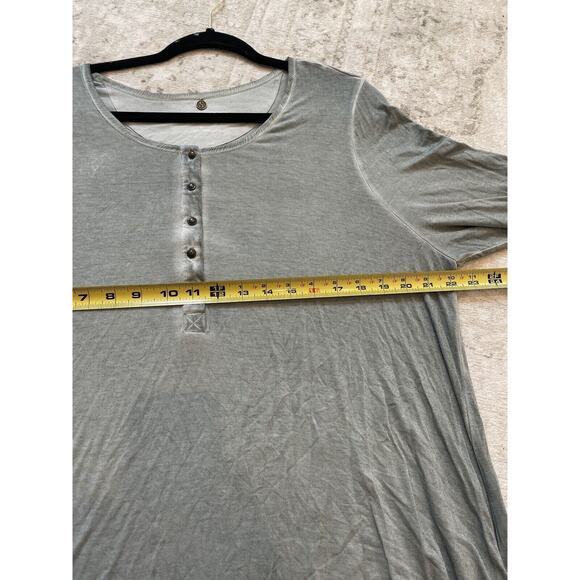 NWT Soft Surroundings Hand Dyed Green Tunic Silk Trim Plus Size 1X 3/4 Sleeve - Picture 10 of 10